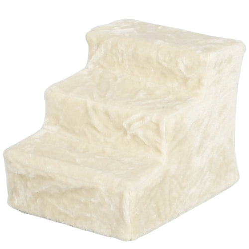 3-Step Dog Ramp for Sofa, Bed, Couch, Removable Cover, Beige