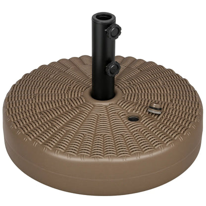 Heavy Duty Fillable Umbrella Base, Round Parasol Stand, Brown Umbrella Bases at Gallery Canada