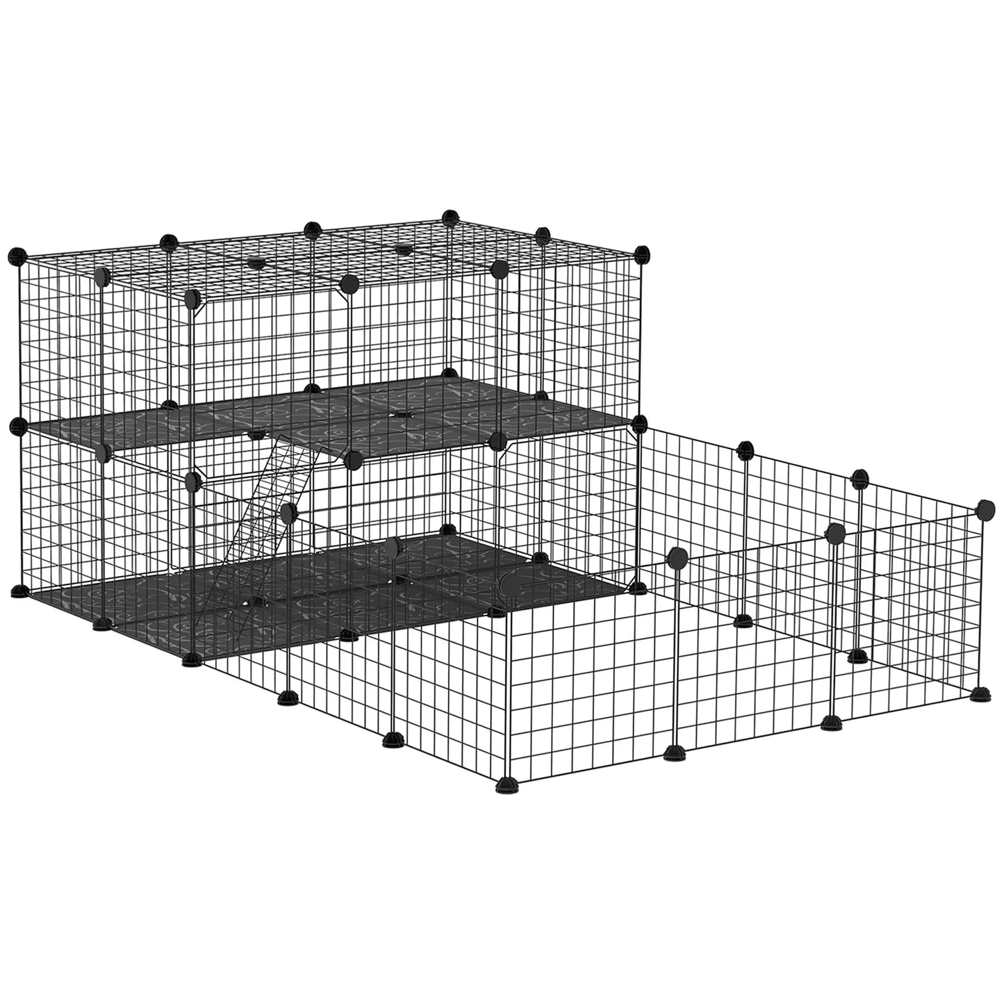 Small Animal Cage with Door, Guinea Pig Playpen, 68.9" x 41.3" x 27.6" Houses & Habitats at Gallery Canada