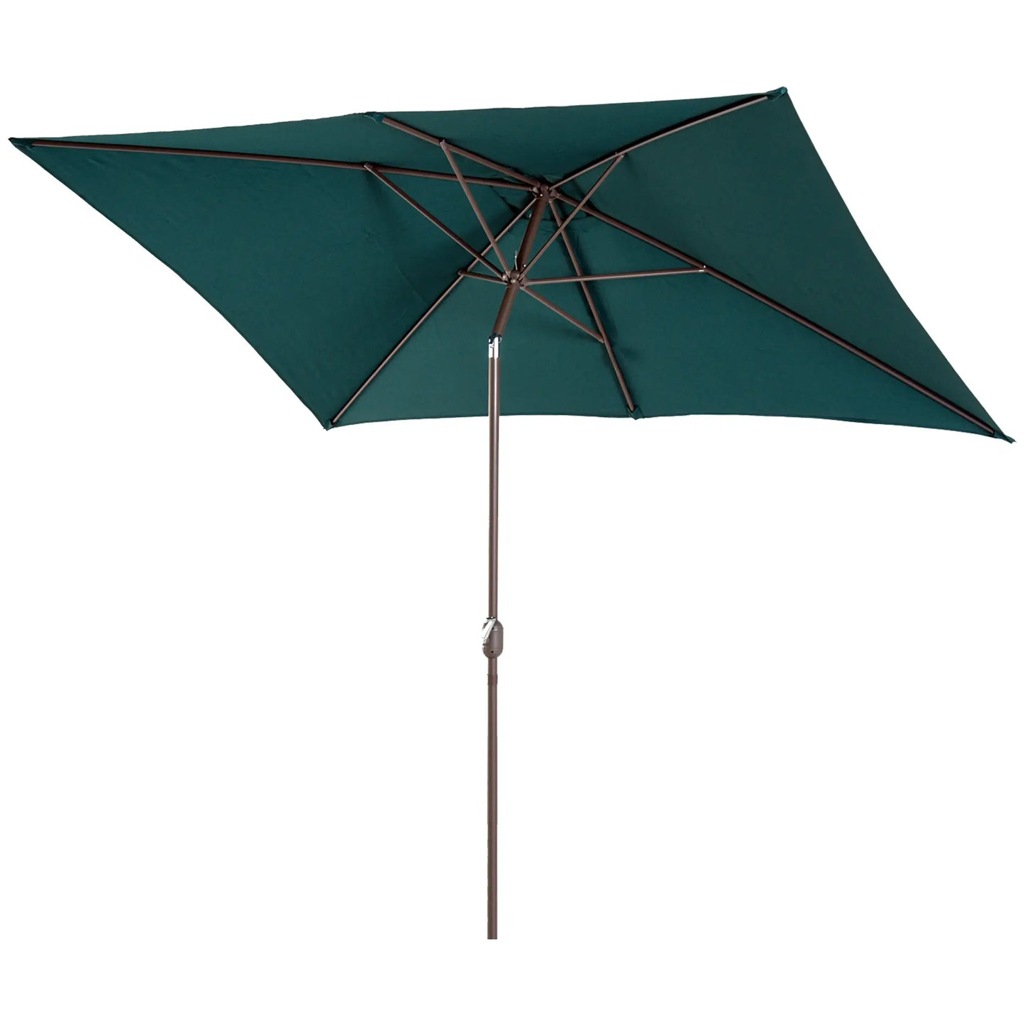 6.5x10ft Rectangle Aluminum Tilt Patio Umbrella, Green Sun Umbrellas at Gallery Canada