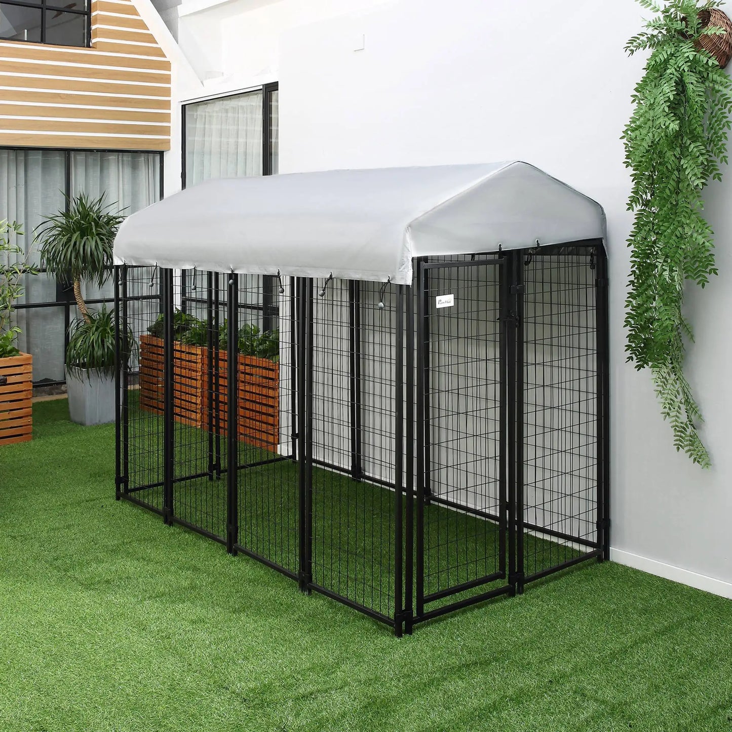Outdoor Dog Kennel, Waterproof UV-Resistant Cover, 8 x 4 x 6 ft Houses, Kennels & Pens at Gallery Canada