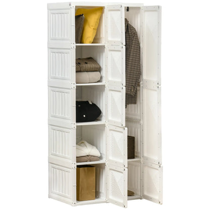 Portable Wardrobe Closet, Folding Clothes Storage Organizer, White Clothing Storage at Gallery Canada