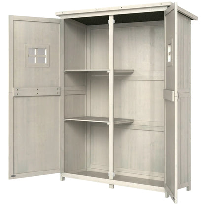 4x1.5ft Wooden Garden Storage Shed, Outdoor Tool Cabinet, Grey Sheds at Gallery Canada