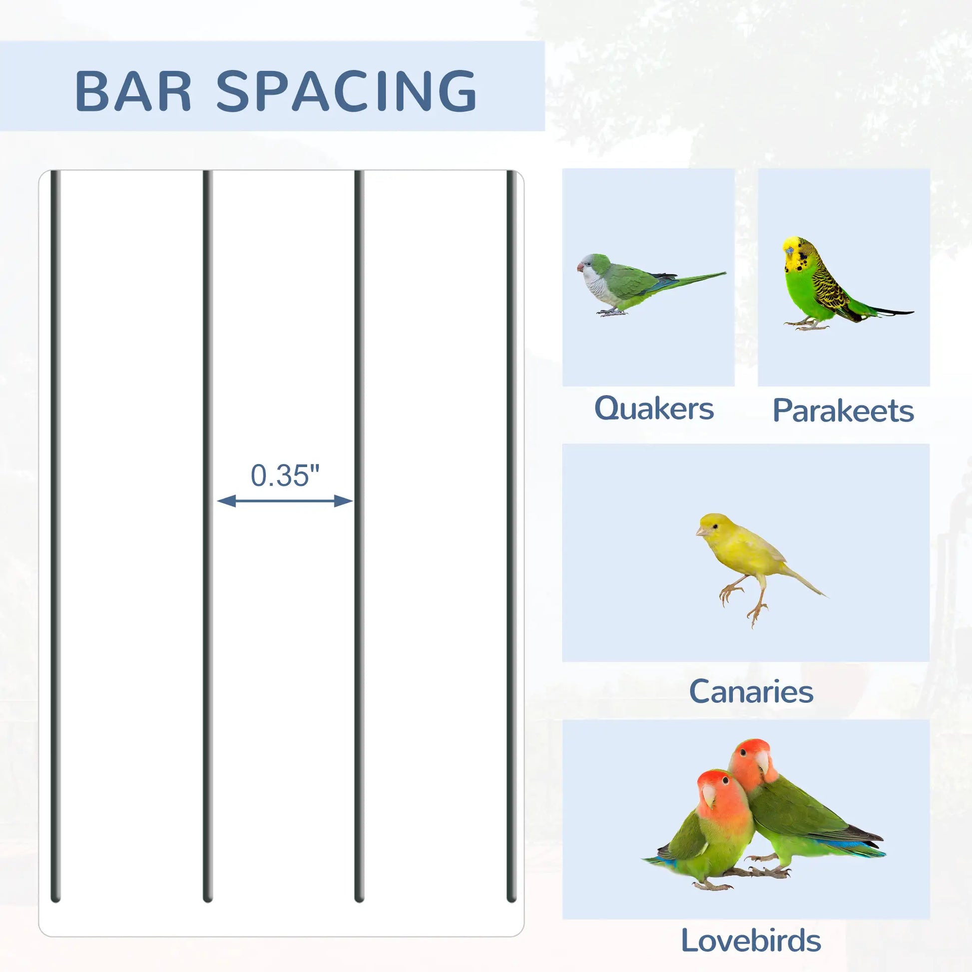 44.5"H Metal Bird Cage, Parrot Play Stand, Wheel, Storage Shelf, Black Bird Cages at Gallery Canada