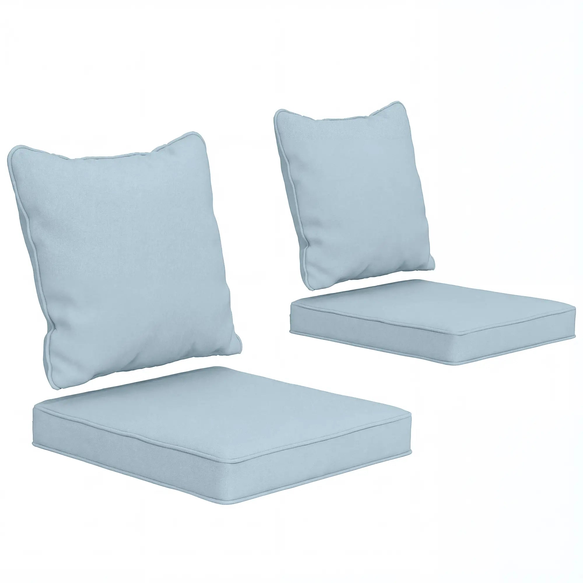 Patio Chair Cushions Set, Replacement Set of 2, Light Blue Patio Chair Cushions Light Blue at Gallery Canada