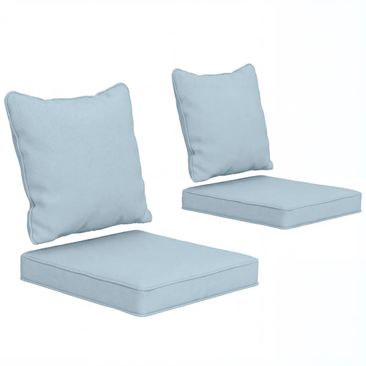 Patio Chair Cushions Set, Replacement Set of 2, Light Blue Patio Chair Cushions Light Blue at Gallery Canada
