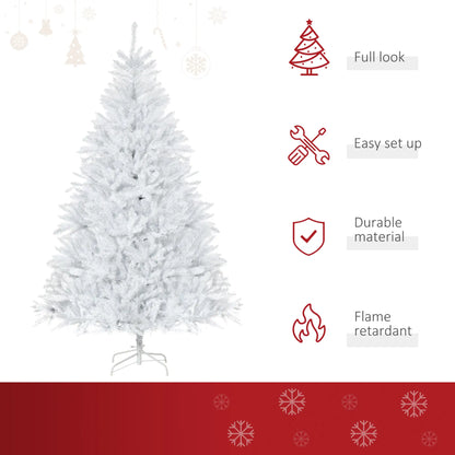 7FT Artificial Christmas Tree, Foldable Feet, Indoor, White White Christmas Trees at Gallery Canada