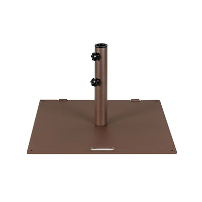 24 Inch Square Patio Umbrella Base, 50 LBS Weighted, Brown Outdoor Umbrella Bases at Gallery Canada