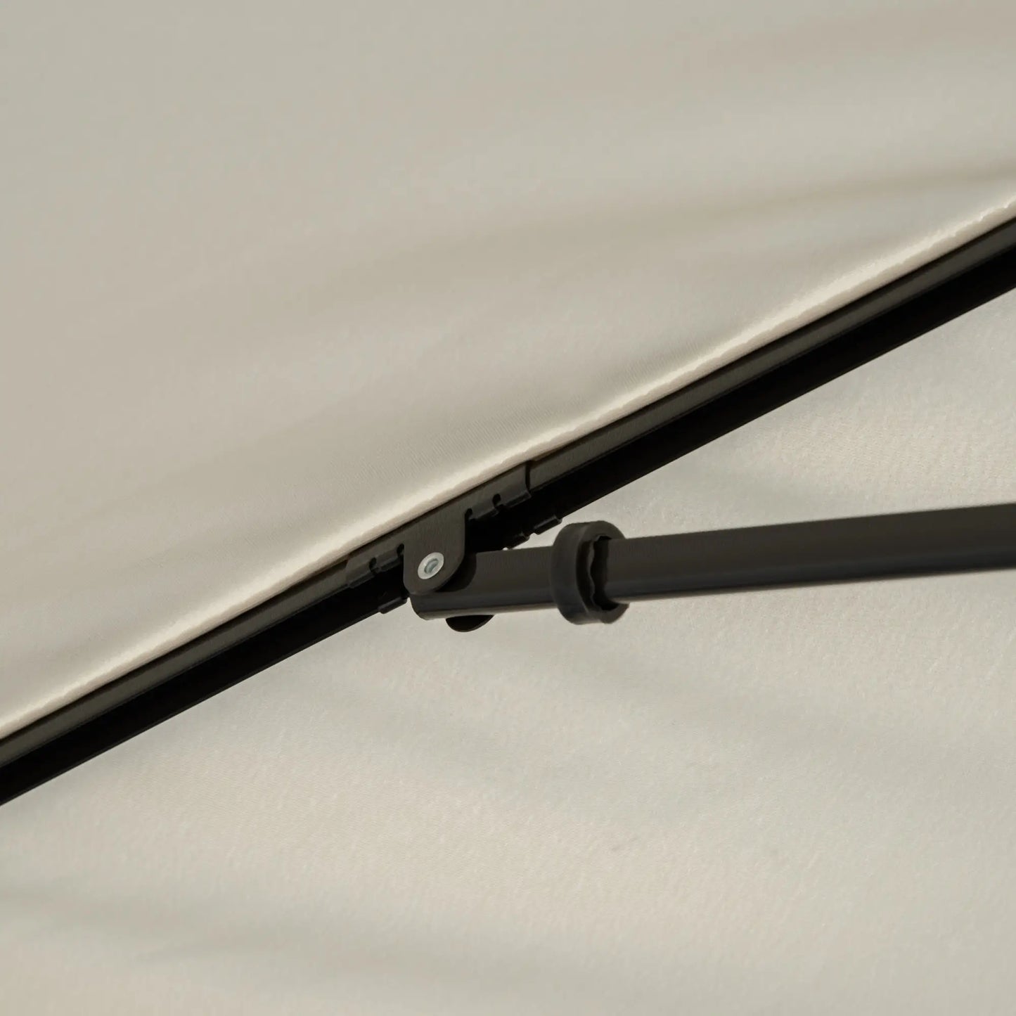 6.5x4ft Rectangle Patio Umbrella, Aluminum, Tilt Adjustable, Beige Sun Umbrellas at Gallery Canada