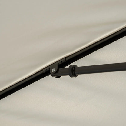 6.5x4ft Rectangle Patio Umbrella, Aluminum, Tilt Adjustable, Beige Sun Umbrellas at Gallery Canada