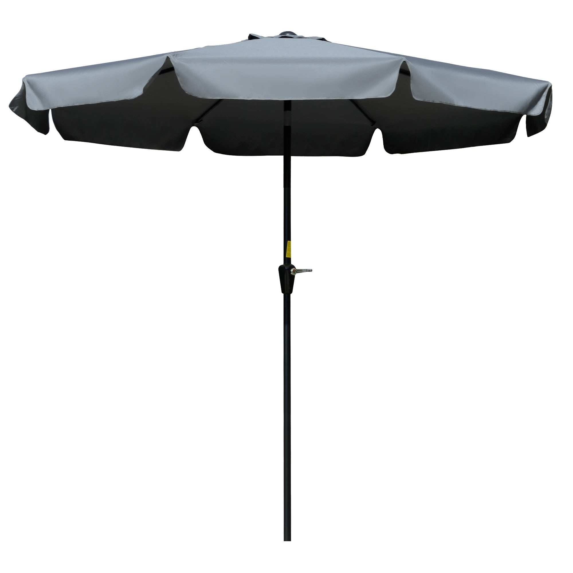 8.5 ft Round Patio Umbrella, Tilt and Crank, Dark Grey Sun Umbrellas Dark Grey, Black at Gallery Canada