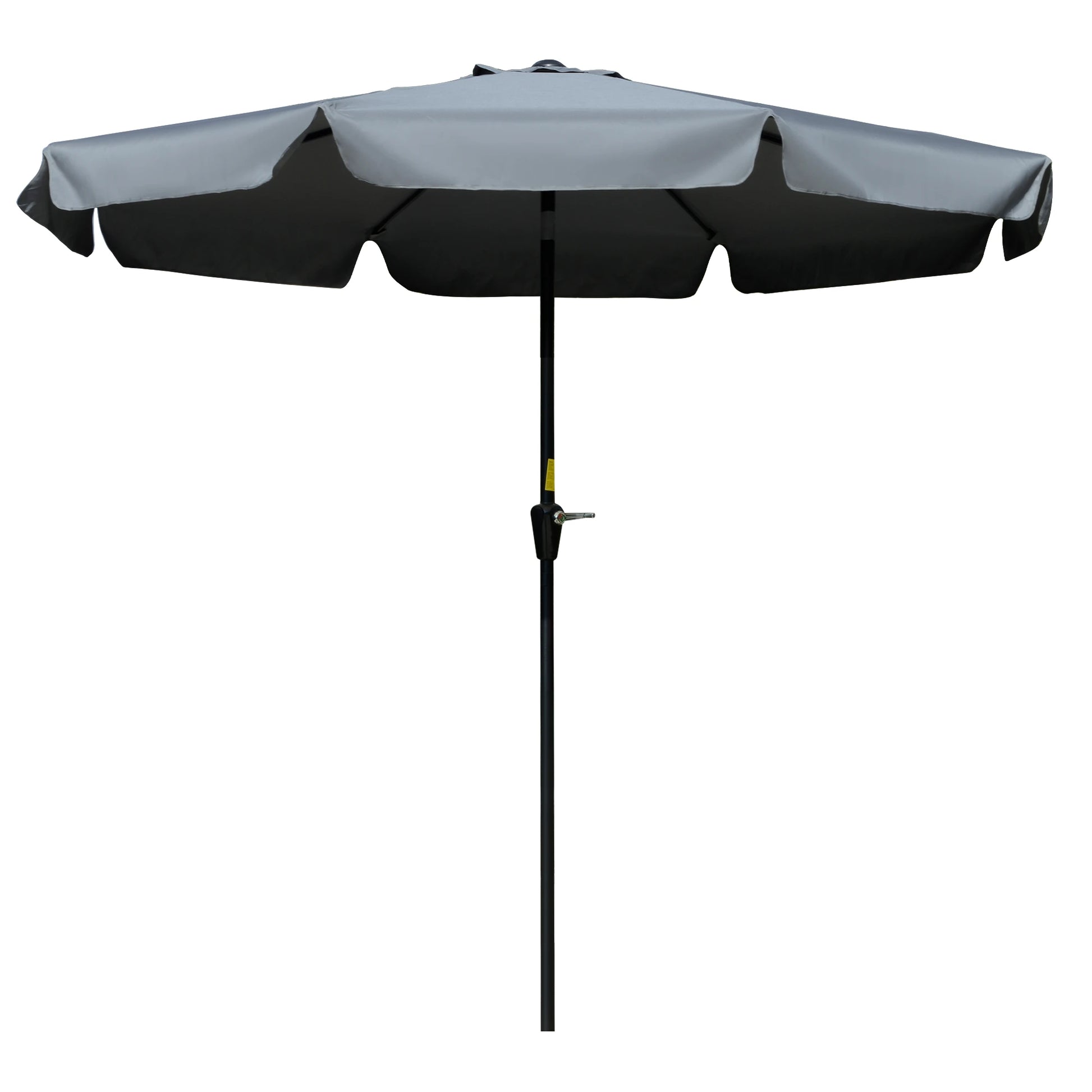 8.5 ft Round Patio Umbrella, Tilt and Crank, Dark Grey Sun Umbrellas Dark Grey, Black at Gallery Canada