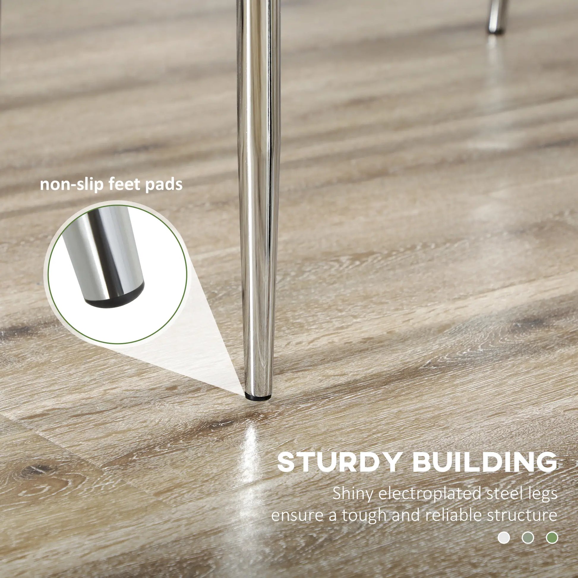 Kitchen Chairs Set of 4, Faux Leather Upholstery, Steel Legs, Black Dining Chairs at Gallery Canada