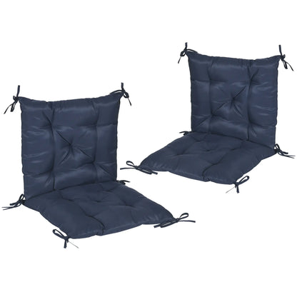 Patio Chair Cushions, Set of 2, 39" x 20" x 3", Dark Blue Patio Chair Cushions at Gallery Canada