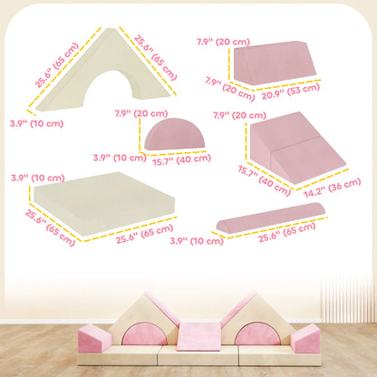Modular Kids Play Couch, Child Sectional Sofa, Convertible Foam Cushion, Pink Kids Gym & Playmats at Gallery Canada