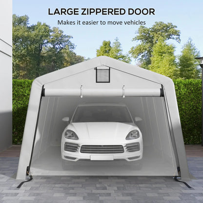 11' x 20' Portable Garage, Heavy Duty Carport, Grey Car Shelters at Gallery Canada
