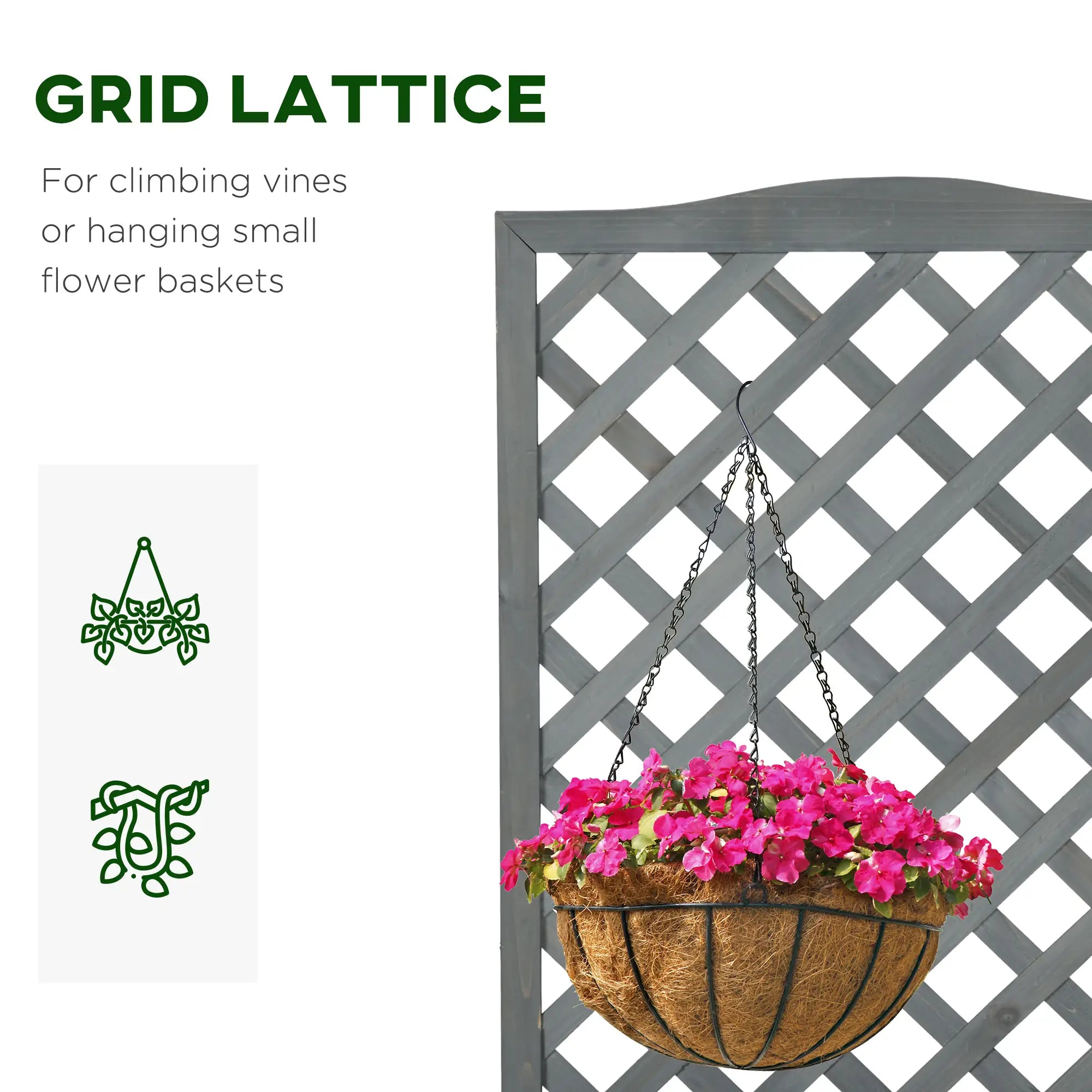 Wood Planter With Trellis, Raised Garden Bed, 28
