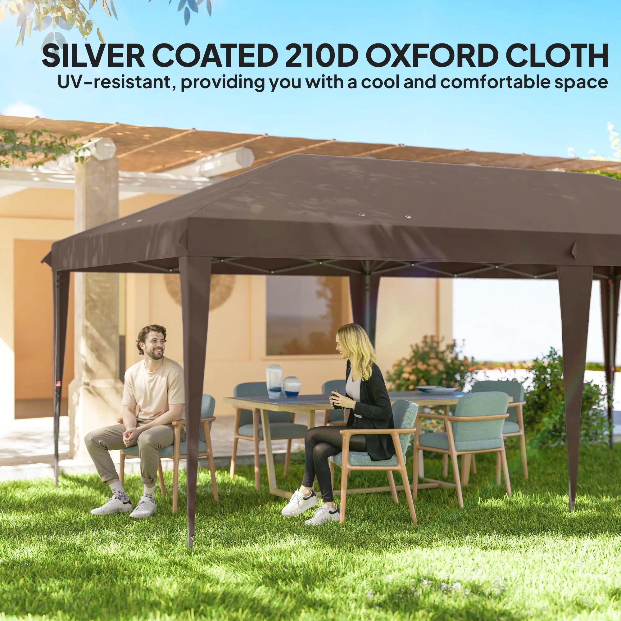 10' x 20' Pop Up Canopy Tent, Instant Shelter With Carrying Bag, Coffee Pop Up Canopies at Gallery Canada