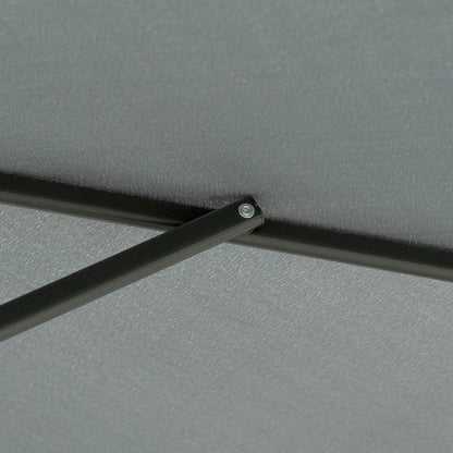 10ft Cantilever Patio Umbrella, Crank Handle, Cross Base, Dark Grey Sun Umbrellas at Gallery Canada