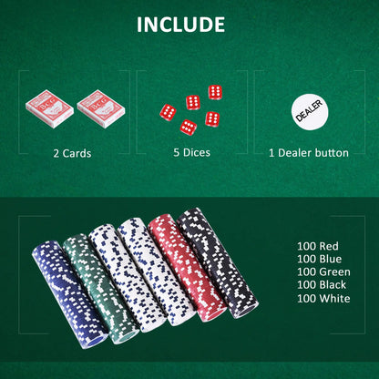 11.5 Gram Poker Chips Set, Aluminum Case, 500 Striped Dice, 2 Card Decks, Silver Game Tables at Gallery Canada