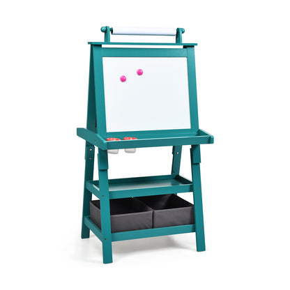 3 In 1 Double-Sided Storage Art Easel, Green Art Easels Green at Gallery Canada