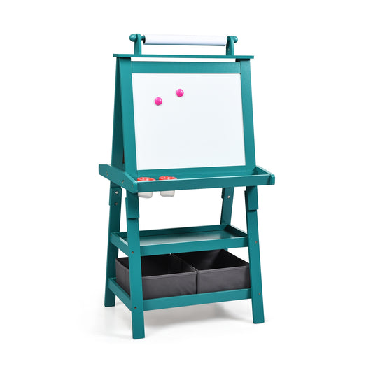3 in 1 Double-Sided Storage Art Easel, Green Art Easels Green at Gallery Canada
