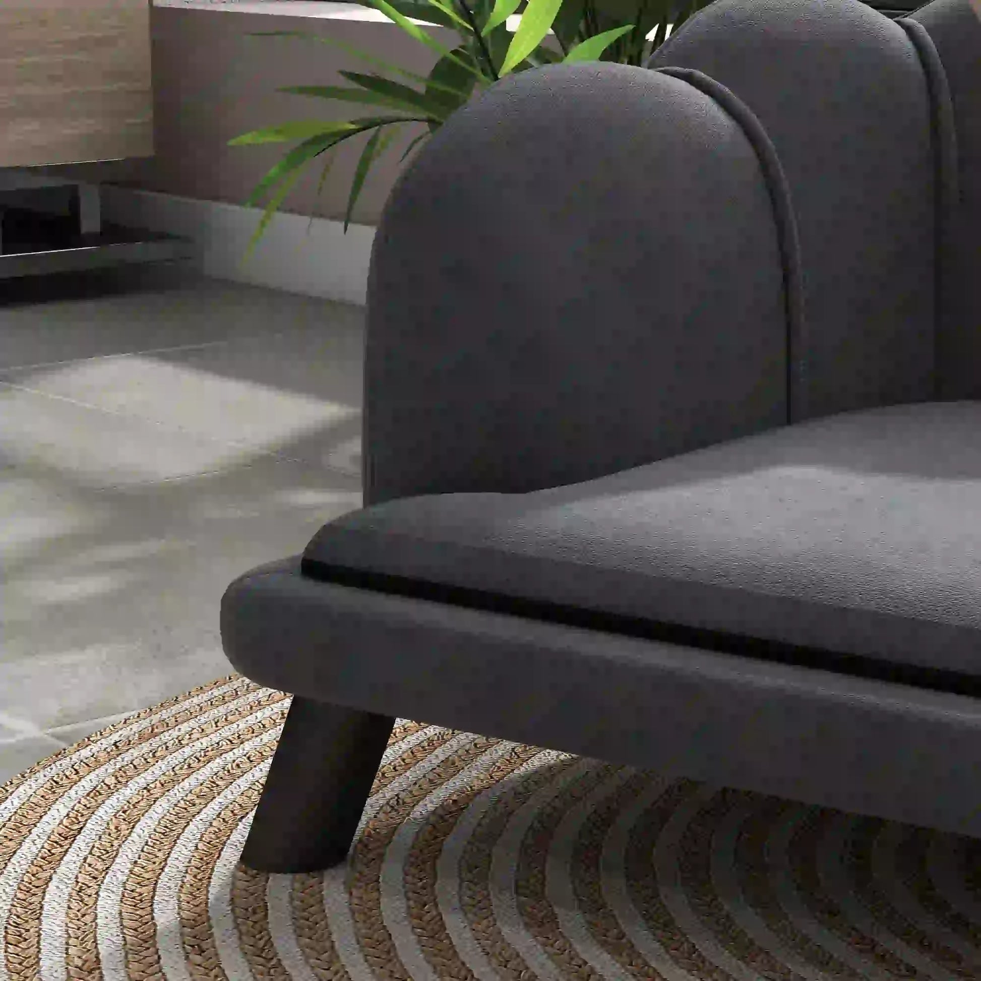 Dog Sofa, Removable Cushion, Wood Legs, Medium Large, Dark Grey Dog Sofas at Gallery Canada