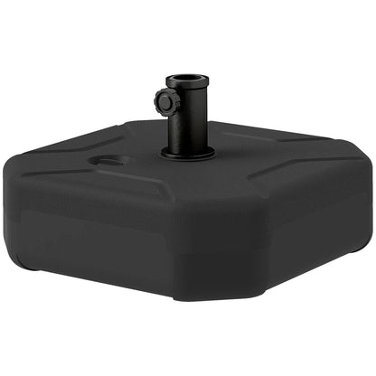 Square Patio Umbrella Base, 17.7" L x 17.7" W x 9.8" H, Black Umbrella Bases Black at Gallery Canada