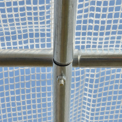 10' x 6.6' x 6.6' Walk-In Greenhouse, PE Cover, Zipper Doors, Mesh Windows, White Tunnel Greenhouses at Gallery Canada