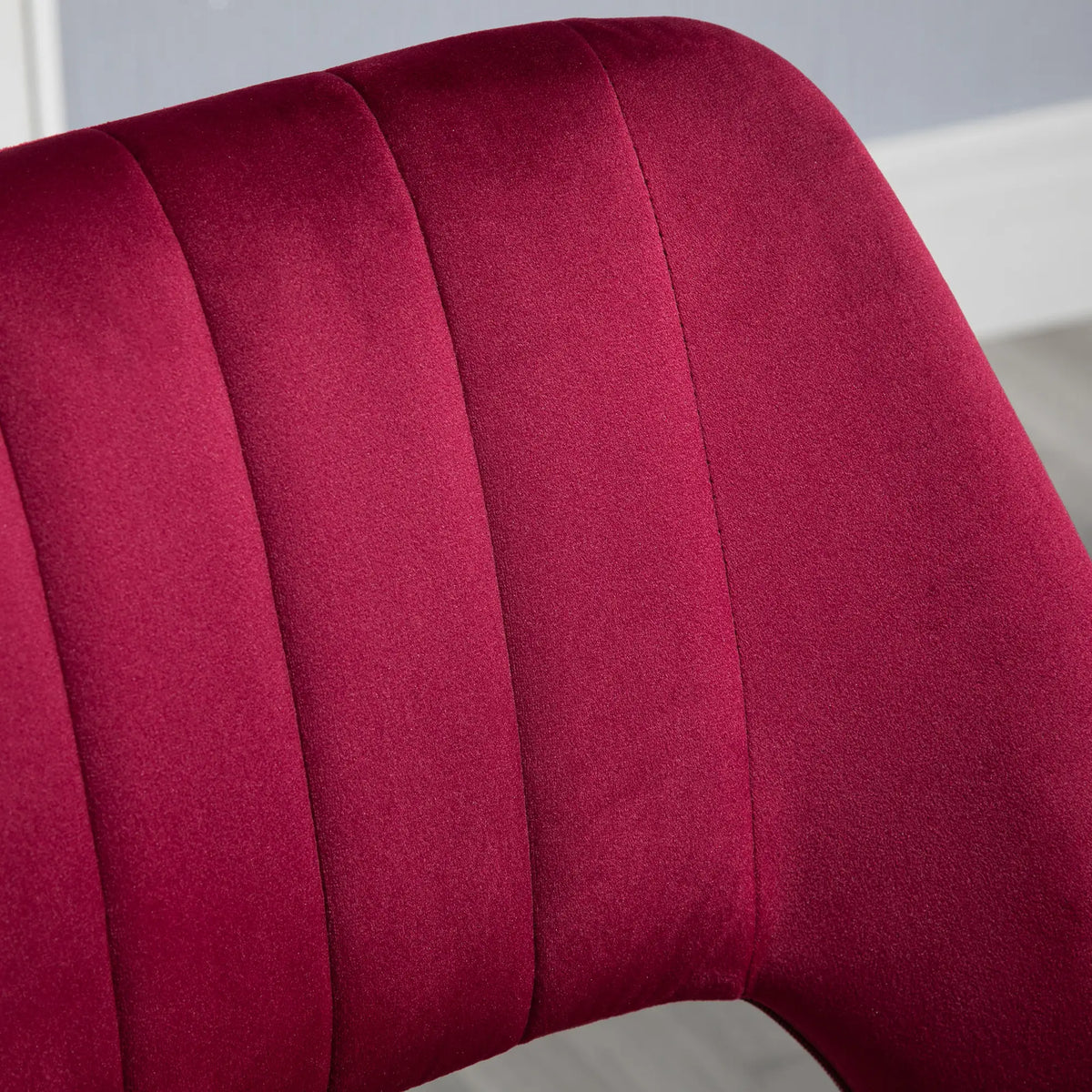 Mid Back Office Chair, Velvet Fabric, Swivel, Scallop Shape, Red Task Chairs at Gallery Canada