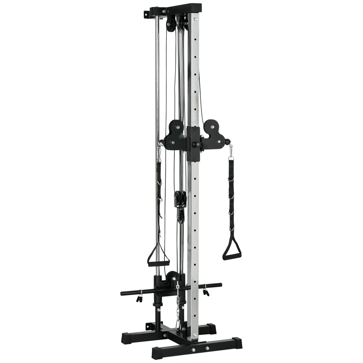 Wall Mount Cable Station, 15 Position Adjustable Dual Pulley, Home Gym Power Towers at Gallery Canada
