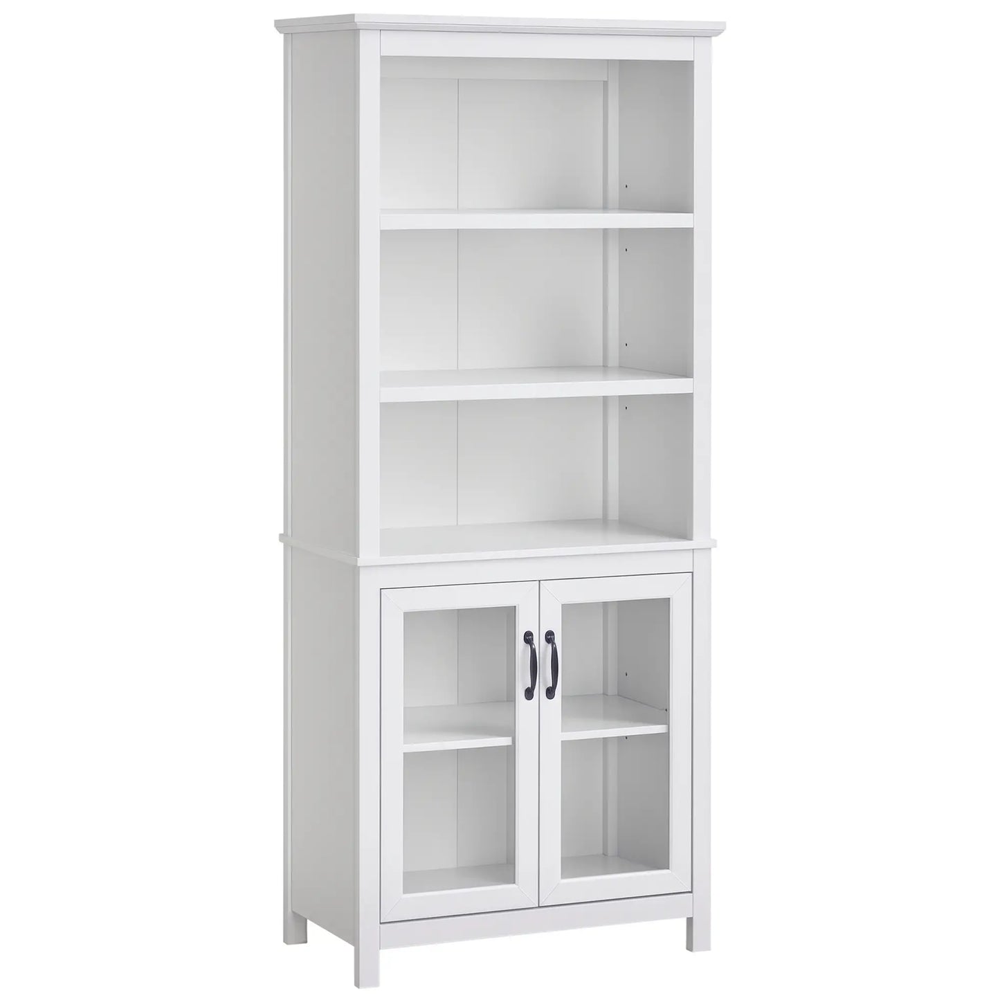 Multifunctional Storage Cabinet, Adjustable Shelves, White White Bookshelves White at Gallery Canada