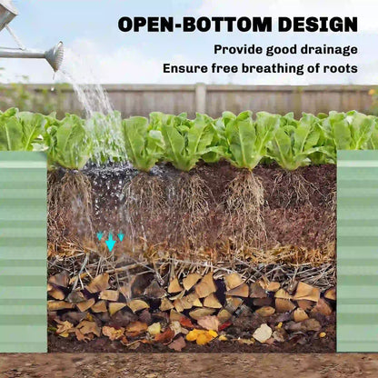 8 x 1.3 x 1.5ft Galvanized Raised Garden Bed, Light Green Planter Box, Light Green Galvanized Planter Boxes at Gallery Canada
