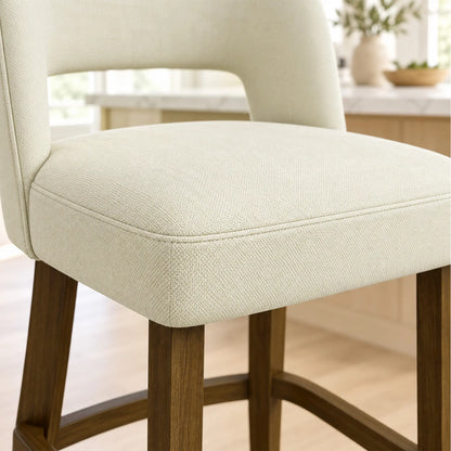 Bar Stools Set of 2, 26" Counter Height, Beige Bar Stools at Gallery Canada