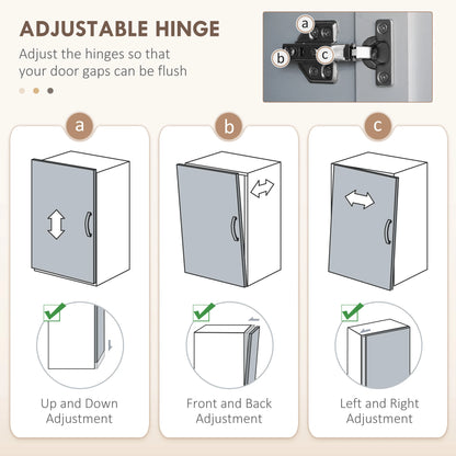 67" 4-Door Kitchen Pantry Cabinet, Freestanding, Adjustable Shelves, Grey Kitchen Pantry Cabinets at Gallery Canada