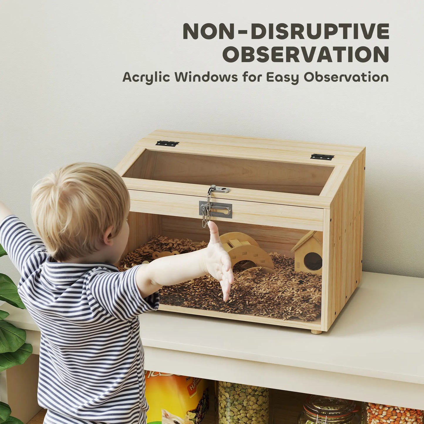 22"L Hamster Cage, Openable Top, Acrylic Windows, Small Animal Cage Hamster Cages at Gallery Canada