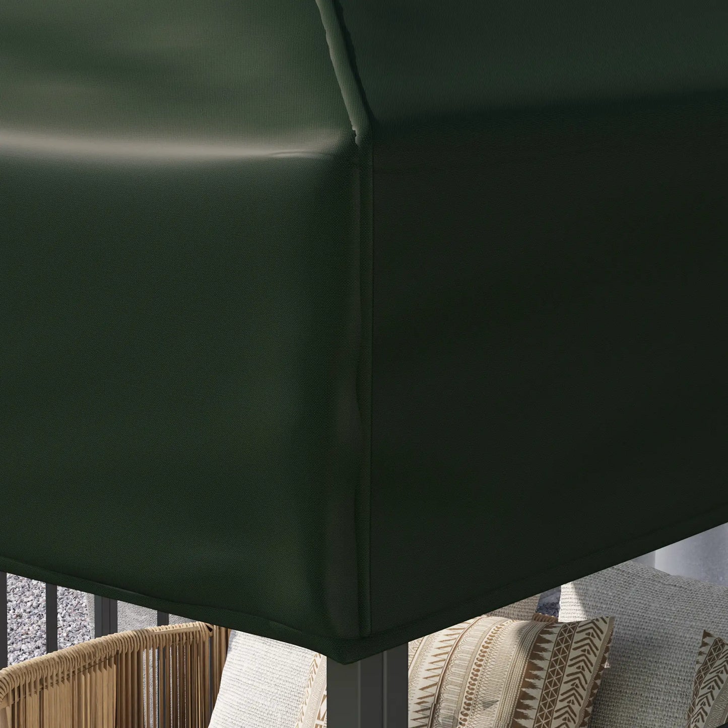 10' x 10' Gazebo Canopy Replacement Cover, UPF30+, Top Cover Only, Green Gazebo Canopy Replacement at Gallery Canada