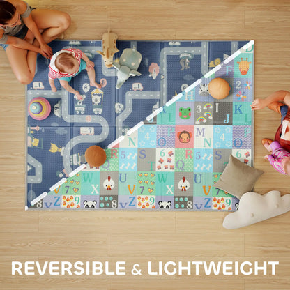 Foldable Baby Play Mat, 77" x 58", Alphabet Track Theme Kids Gym & Playmats at Gallery Canada