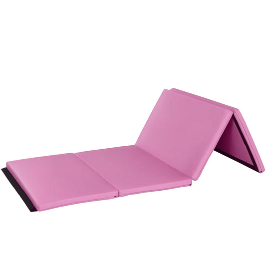 4'x6'x2'' Folding Gymnastics Mat, Exercise Mat for Yoga, MMA, Pink Gymnastics Mats Pink at Gallery Canada