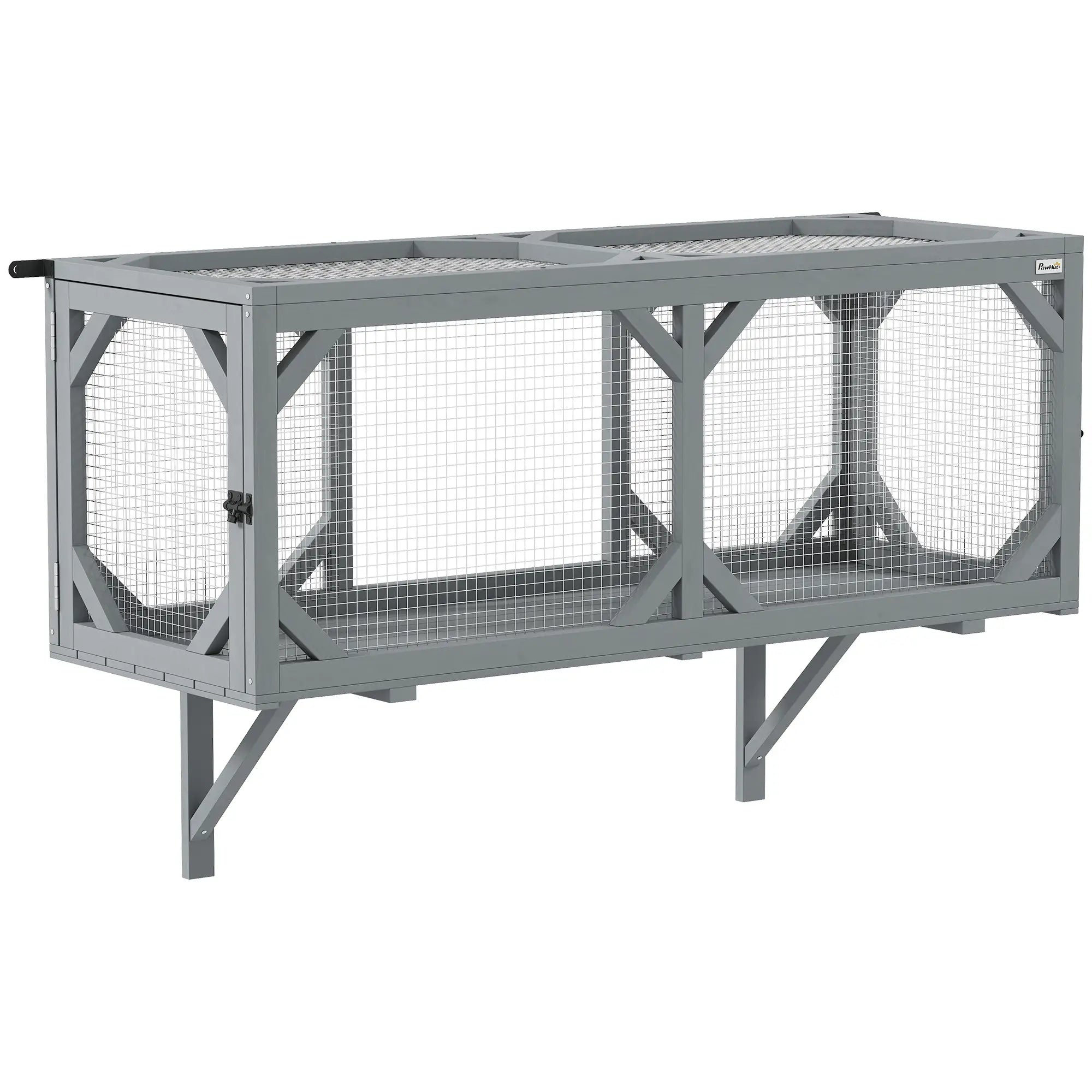 Wooden Cat Tunnel, Outdoor Cat Enclosure, 2 Doors, Extendable Design Outdoor Cat Enclosures at Gallery Canada