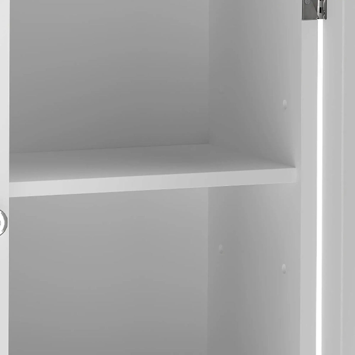 Bathroom Wall Cabinet with Adjustable Shelf, 2 Doors, Towel Racks, White