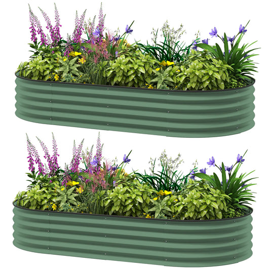 6' x 3' x 1' Galvanized Raised Garden Bed, Light Green Galvanized Planter Boxes Light Green at Gallery Canada