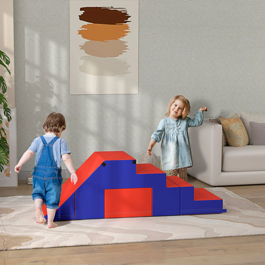2-Piece Kids Foam Play Set for Crawl, Climb, Dark Blue Baby Gym & Playmats Dark Blue, Red at Gallery Canada