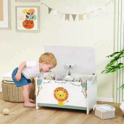 Kids Storage Chest with Lid, Safety Hinges, Green Baby & Kids Storage at Gallery Canada