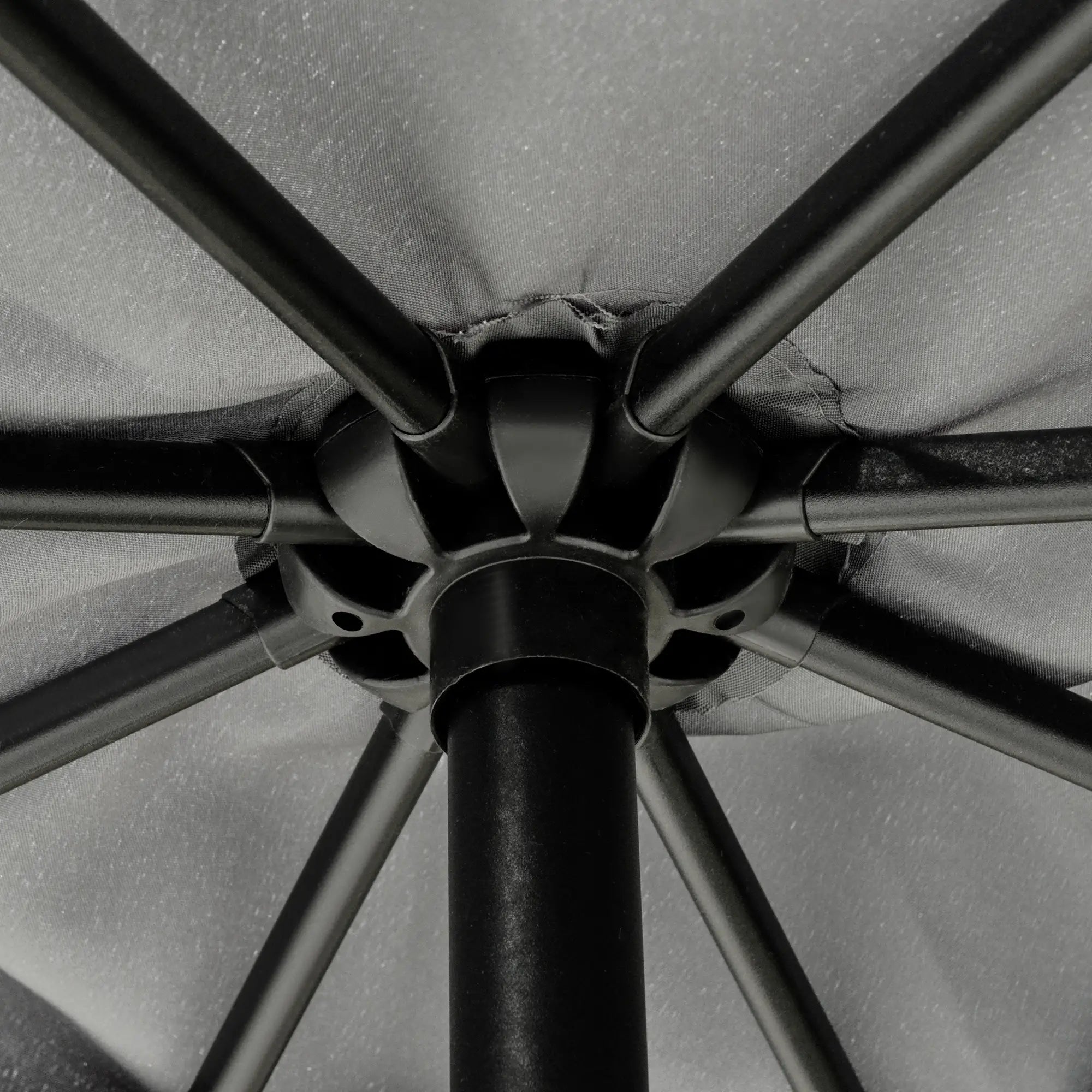 11FT Offset Hanging Patio Umbrella, Easy Tilt, Cross Base, 8 Ribs, Dark Grey Cantilever Umbrellas at Gallery Canada