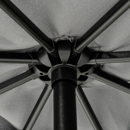 11FT Offset Hanging Patio Umbrella, Easy Tilt, Cross Base, 8 Ribs, Dark Grey Cantilever Umbrellas at Gallery Canada