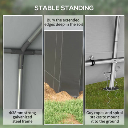10' x 10' Outdoor Storage Shed, Portable Garage, Dark Grey Sheds at Gallery Canada