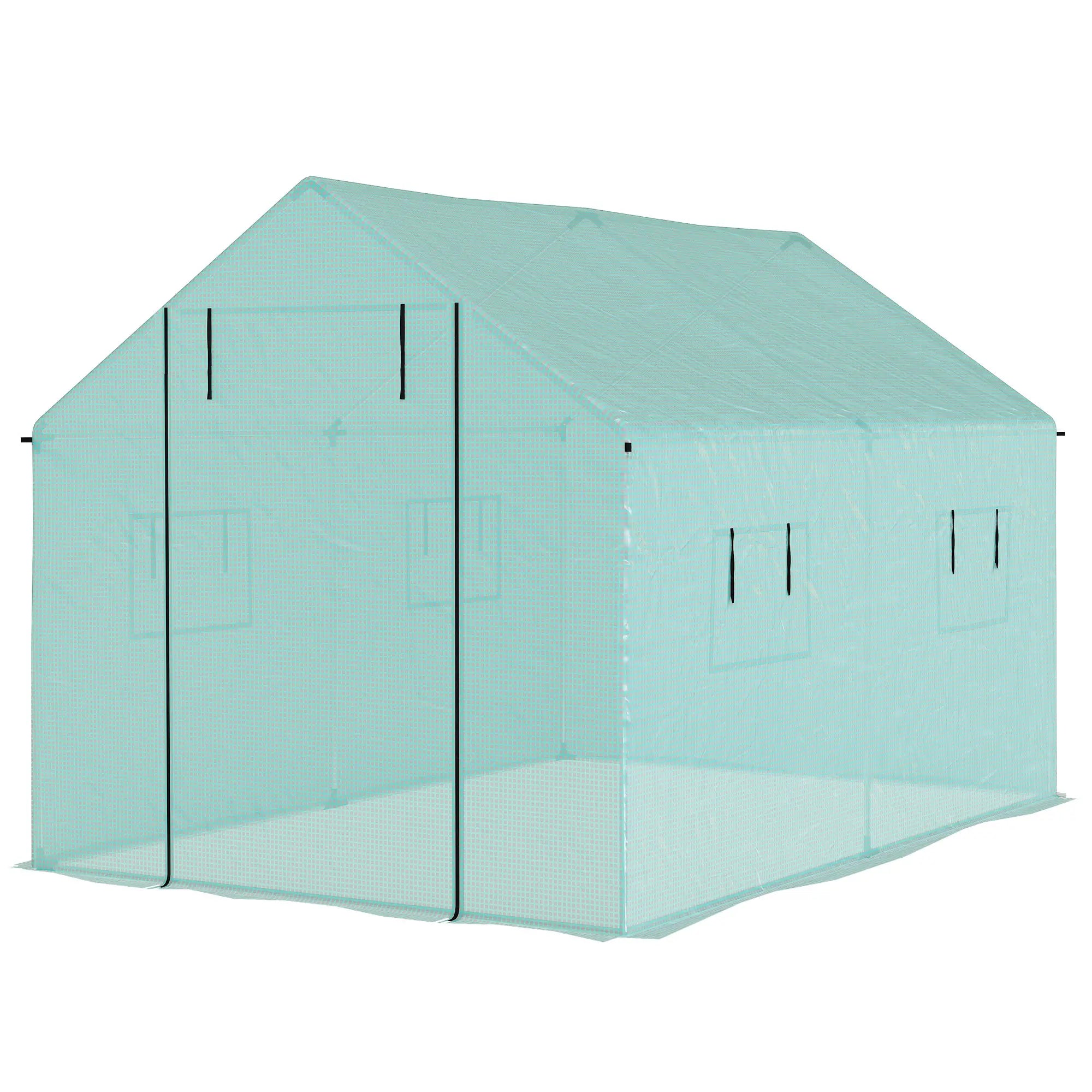 Walk-in Tunnel Greenhouse, UV-Resistant, 6.6' x 10' x 6.6', Green Tunnel Greenhouses Green at Gallery Canada