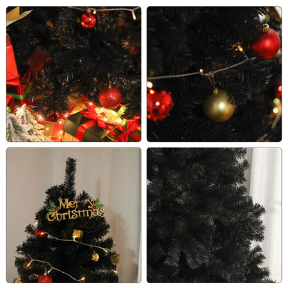 6ft Artificial Christmas Tree, Unlit Douglas Fir, Realistic Branch Tips, Black Artificial Christmas Trees at Gallery Canada
