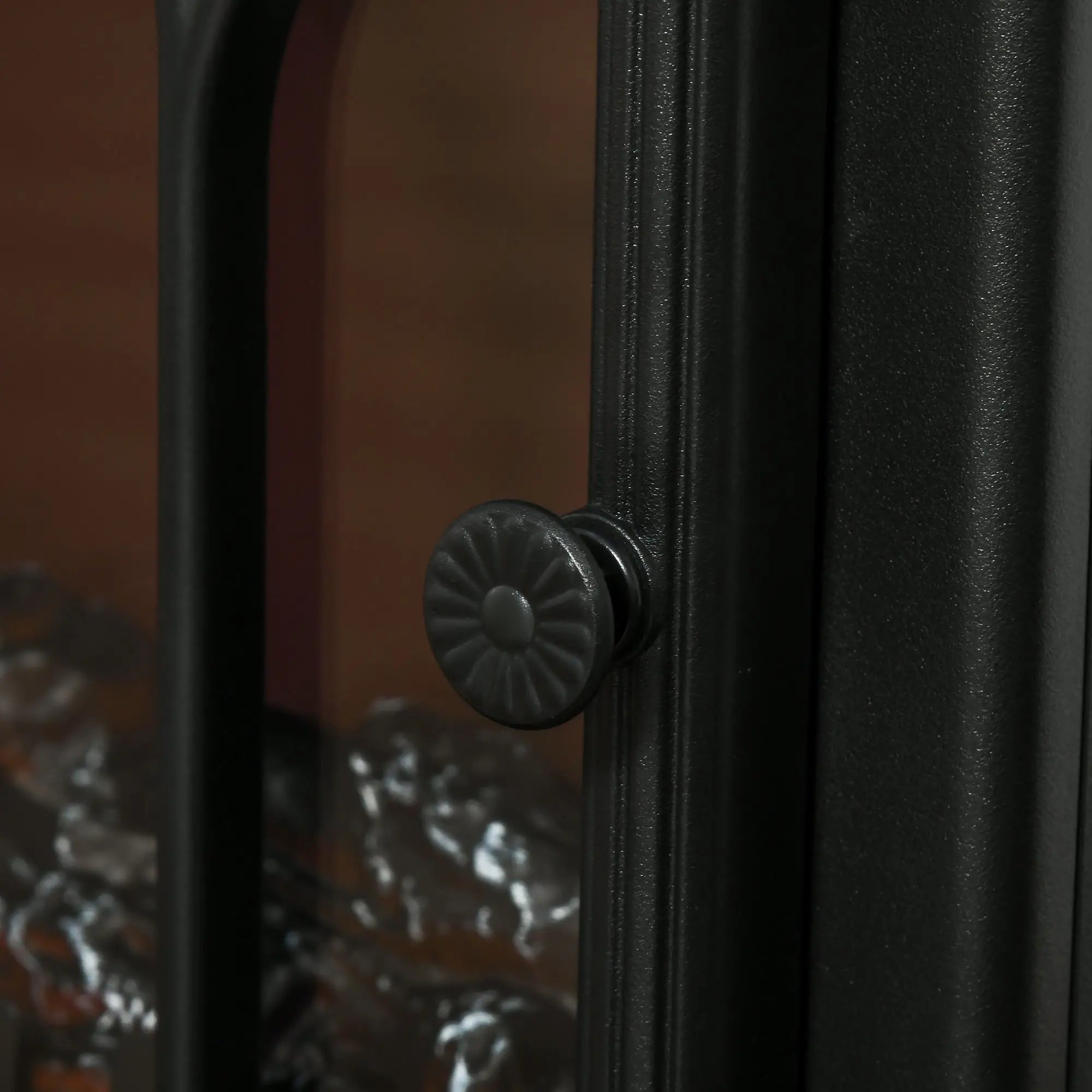 Electric Fireplace Stove, Freestanding Heater, Realistic Flame, Adjustable Brightness, Black Electric Fireplaces at Gallery Canada